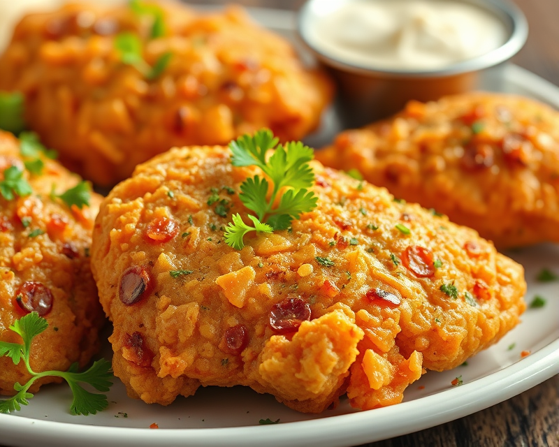 fried chicken, parsley